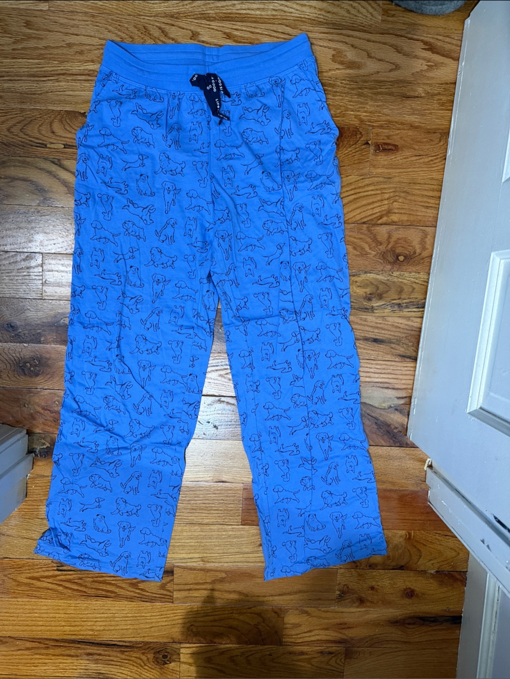 Life Is Good Light Blue Puppy Print Sleep Pants